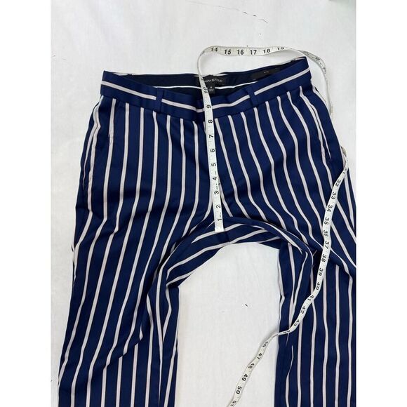 Twee Preppy Banana Republic Ryan Striped Dress Pants Trousers Navy 6 - Picture 5 of 8